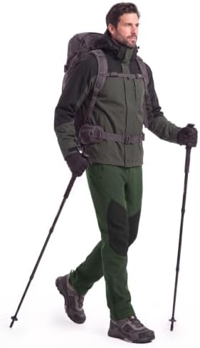 Moosehill Mens Fleece-Lined Snow Pants: Extended Leg Zippers