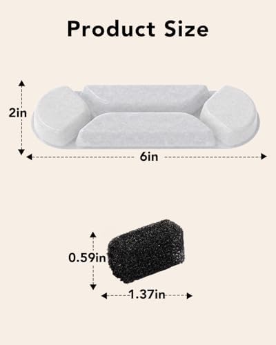 UPSKY 5 Pcs Replacement Filters for 11L Elevated Dog Water Fountain