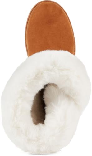 Juicy Couture Women's Slip On Winter Snow Boots Warm & Insulated Fur Lining Comfortable Fashion Booties