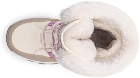 HOBIBEAR Kids Winter Snow Boots Waterproof Outdoor Warm Faux Fur Lined Shoes