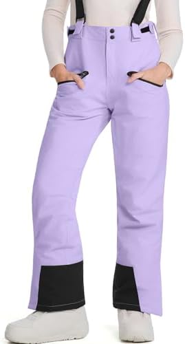 Womens Ski Pants Insulated Snow Pants Waterproof Winter Outdoor Hiking Pants Adjustable Waist Snowboard Pant