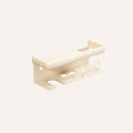 Toothbrush Rack Self-Adhesive Wall-Mounted Toothbrush Holder Cream Bathroom Storage Rack Toothpaste Holder Can Hold Hair Dryer Cosmetics Bathroom Toothbrush Holder(S29.3cm)