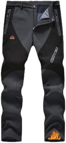 YSENTO Men's Snow Pants Fleece Lined Hiking Ski Winter Insulated Utility Work