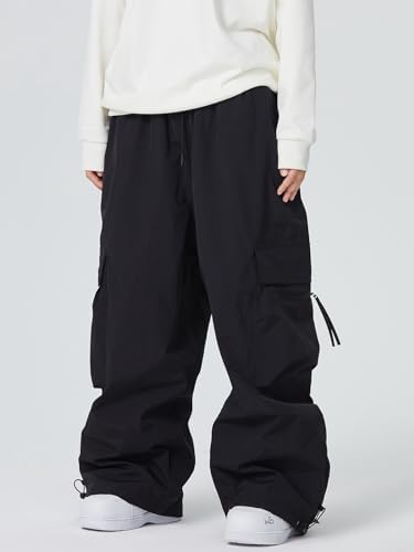Mens Baggy Cargo Ski Pants Super Baggy Snowboard Snow Pant Women Insulated Loose Pant Sports Waterproof