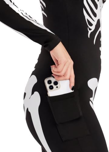Tipsy Elves Sexy Halloween Skeleton Bodysuit for Women - One Piece Costume