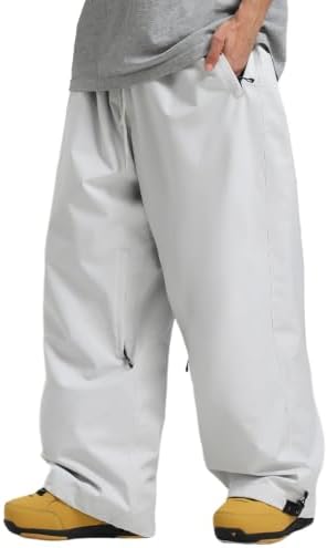 GSOU SNOW Mens Womens Baggy Snowboard Pants Loose Fit Ski Snow Pants