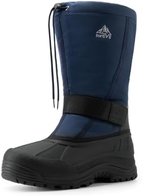 NORTIV 8 Men's Waterproof Winter Snow Boots Insulated