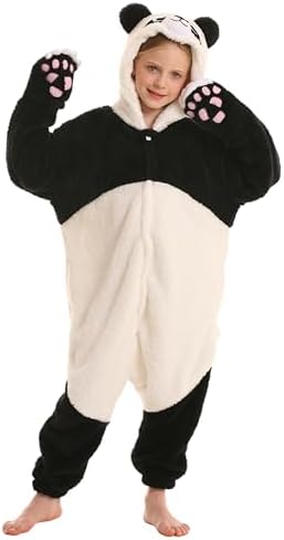 Animal Onesie Pajamas for Kids, Soft Flannel Halloween Cosplay Costume for Boys Girls