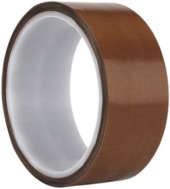 PTFE Heat Resistant Tape Self-Adhesive PTFE Teflon Fabric Tape Suitable for Industrial Repair, Thickness 0.18Mm,Width：40mm
