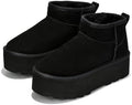 Project Cloud 100% Genuine Leather Ankle Boots for Women Platform Boots