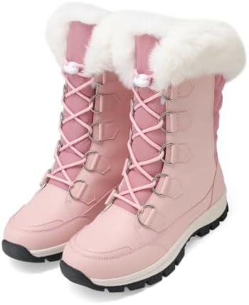 DREAM PAIRS Women's Waterproof Mid Calf Snow Boots