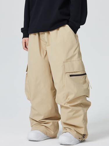 Mens Baggy Cargo Ski Pants Super Baggy Snowboard Snow Pant Women Insulated Loose Pant Sports Waterproof