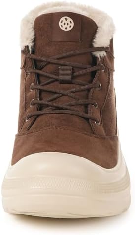 Eagsouni Womens Snow Boots Suede Leather Winter Shoes