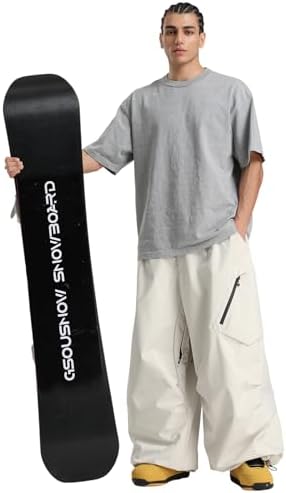 GSOU SNOW Womens Mens Snowboard Pants Baggy Snow Ski Pants for Snowsports