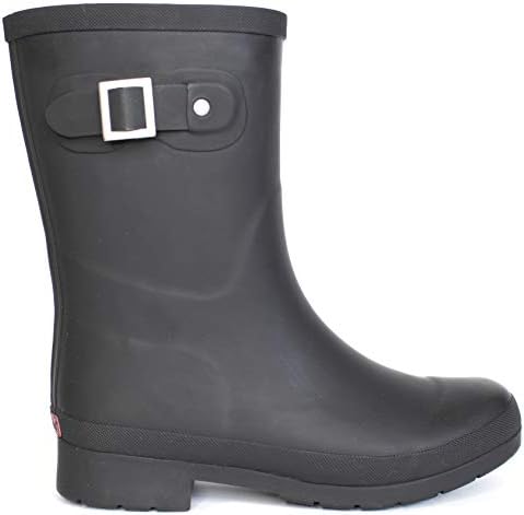 Chooka Women's Delridge Waterproof Mid Faux Fur Lined Pull-On Rain Boot