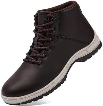CARENURSE Mens Lightweight Hiking Boots Waterproof Mid Ankle Work Casual Hiker Trekking Outdoor Boots Anti Slip Hiking Shoes