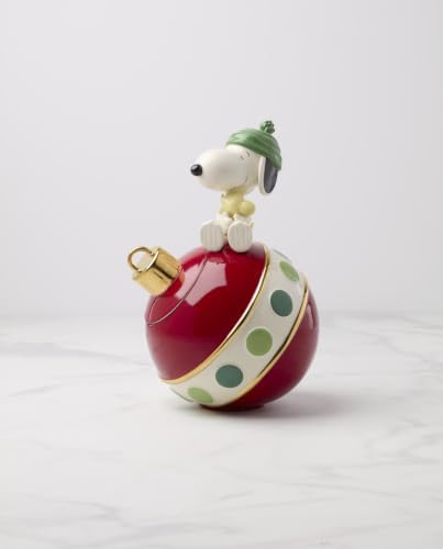 Lenox Snoopy Christmas Cookie Jar, Christmas, Kitchen, Festive Holiday Decor