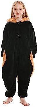 One Piece Pajamas Animal Kids Onesie, Animal Pajamas Halloween Cosplay Costume for Girls Boys