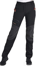 Postropaky Womens Outdoor Snow Ski Pants Waterproof Hiking Insulated Softshell Pants Snowboard Zipper Bottom Leg