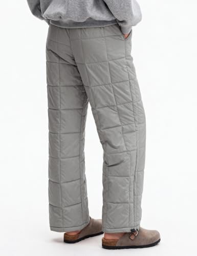 PEHMEA Womens Winter Snow Pants Windproof Warm Wide Leg Ski Casual Trousers