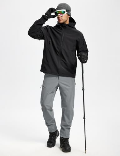 MAGCOMSEN Mens Snow Ski Pants Fleece Winter Outdoor Hiking Waterproof Pants