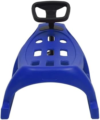 Blue Snow Sled for Kids Single Rider Winter Sleigh with Steering Whee