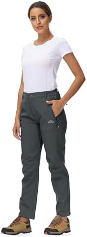 YSENTO Women's Hiking Pants Fleece Lined Winter Snow Ski Insulated Utility Work