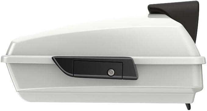 Advanblack Road Glide Tour Trunk Pack Stone Washed White Pearl Razor Tour Trunk Pack Backrest Pad for '97-'25 Harley Touring Road King Street Glide Electra Glide CVO models