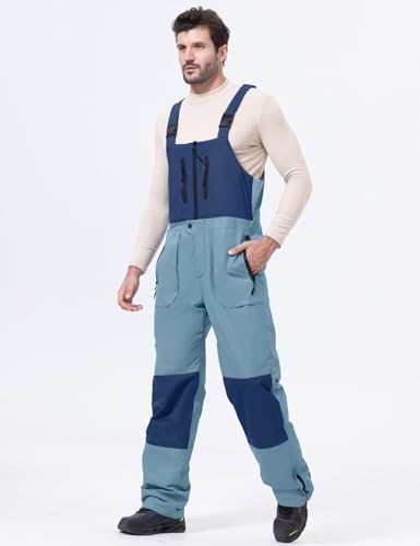 GEMYSE Men's Insulated Ski Bib Overalls Waterproof Snow Pants