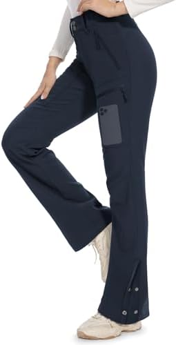 Moosehill Women's Snow Ski Pants : Water Resistant Fleece Lined Flare Fit