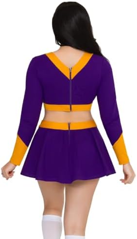 Leg Avenue Killer Cheerleader Costume, Crop Top & Cheer Skirt, XS-L