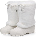 Waterfproof Snow Boots for Women Furry Fuzzy Faux Fur Duck Boots
