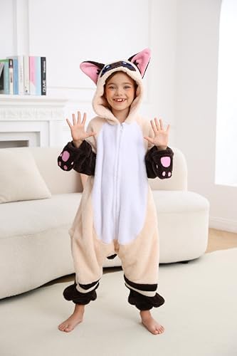 One Piece Pajamas Animal Kids Onesie, Animal Pajamas Halloween Cosplay Costume for Girls Boys