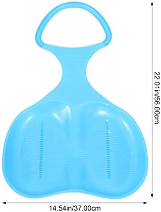 2Pcs Portable Plastic Snow Sleds for Boy Girl and Adults, Sand, Blue