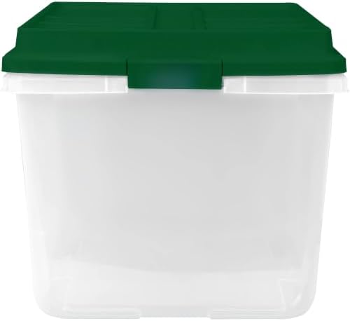 72Qt Clear Stackable Storage Bins with Lids, 6-Pack for Garage