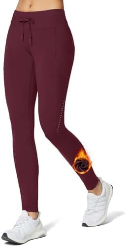 baleaf Women's Fleece Lined Leggings Tights Water Resistant Hiking Pants