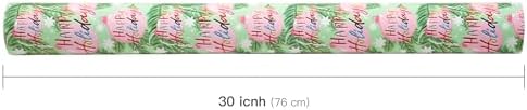 WRAPAHOLIC 30 Inch Jumbo Reversible Christmas Wrapping Paper - 30 Inch x 100 Feet Jumbo Roll Happy Holiday Lettering with Christmas Ball Design for Holiday, Party Celebration