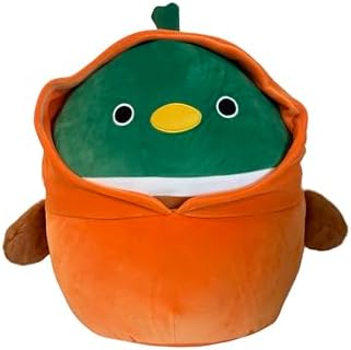 Kellytoy Squishmallow Official Collectible Plush Halloween Squad Squishy Soft Animals (Avery Duck in Pumpkin Costume, 16 Inch)