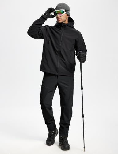 MAGCOMSEN Mens Snow Ski Pants Fleece Winter Outdoor Hiking Waterproof Pants