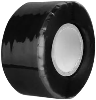 20 Roll 1 Inch X 10 FT Self-Fusing Silicone, Thickness 0.5mm Hose Repair Tape, Heavy Duty and Leak Proof Rubber Hose Tape, Pipe for Water(Black Tape)