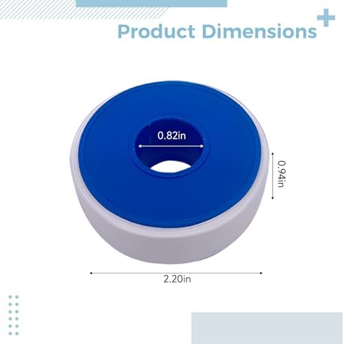 100 Pcs Thread Seal Tape, PTFE Plumbers Tape for Leaks, 0.79 in (20 mm) Width, 65.6 ft (20 m) Length, Bulk Plumbing Tape for Water, Gas, Heating, and Fire Protection Pipe Threads