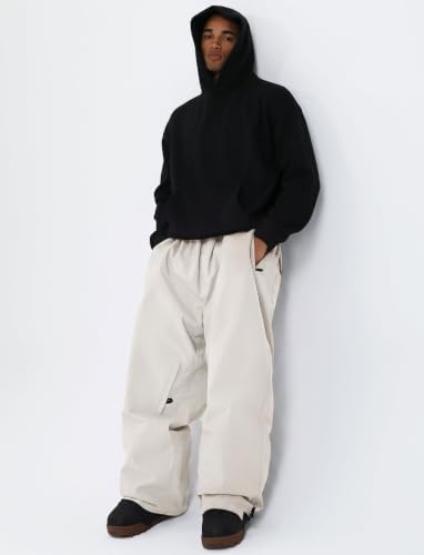 GSOU SNOW Mens Womens Baggy Snowboard Pants Loose Fit Ski Snow Pants