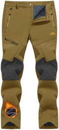 TACVASEN Men's Winter Snow Ski Pants Fleece Lined Waterproof Hiking Work