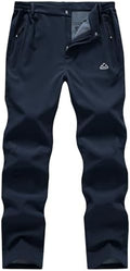 Gopune Men's Fleece Lined Snow Ski Pants Winter Waterproof Hiking Pants