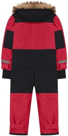 YRAETENM Snow Suit for Kids Boys Girls One Piece Snowsuit Girls and Boys Waterproof Insulated Winter Jumpsuit Coveralls