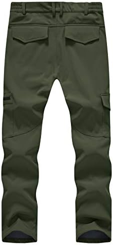 TBMPOY Men's Snow Ski Fleece Lined Hiking Pants Waterproof Winter Snowboard Warm Outdoor Insulated Pants Windproof