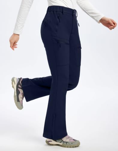 Women's Snow Ski Pants Fleece Lined Water Resistant Warm Flare Fit