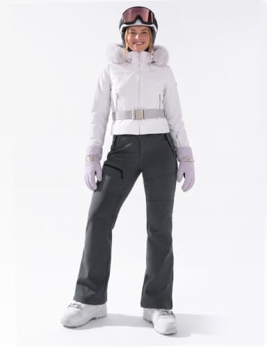 Cycorld Womens Snow Pants: Warm Fleece Lined Ski Pants Softshell