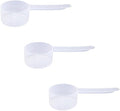 39cc Long Handle Measuring Scoop (2.63 Tbsp / 1.32 oz / 39mL) - Heavy-Duty Plastic Spoon for Powders, Protein, Coffee, and Baking, 3-Pack