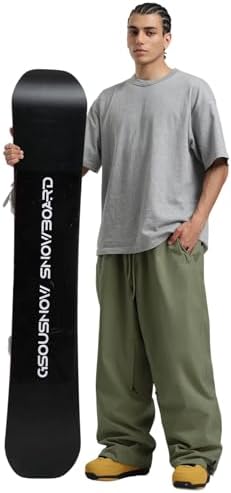 GSOU SNOW Mens Womens Snow Pants Baggy Snowboard Ski Pants 15K Waterproof